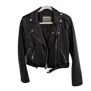Levi's Women's Classic Black Leather Biker Jacket